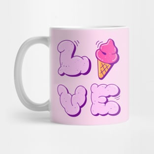 Retro Ice cream Sweet  - Love Mug